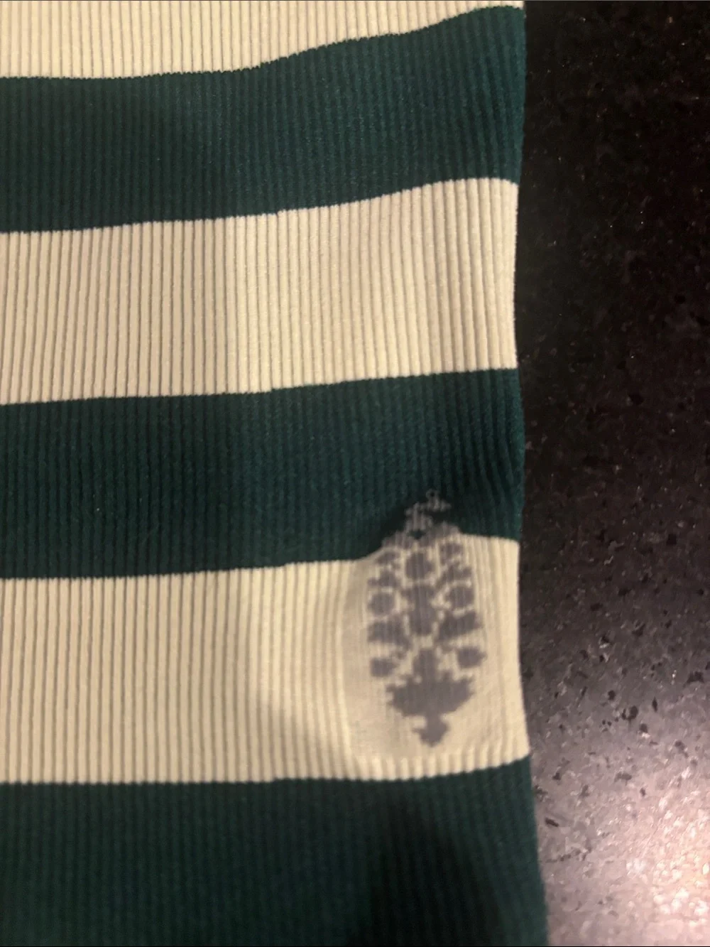 Free People Striped Green and lime green black Tank Top
